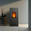 Tett pelletsovn Vulcano Silenzio – 9,2 kW – hvit