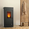 Tett pelletsovn med topputtak Vulcano Silenzio UP – 9,2 kW